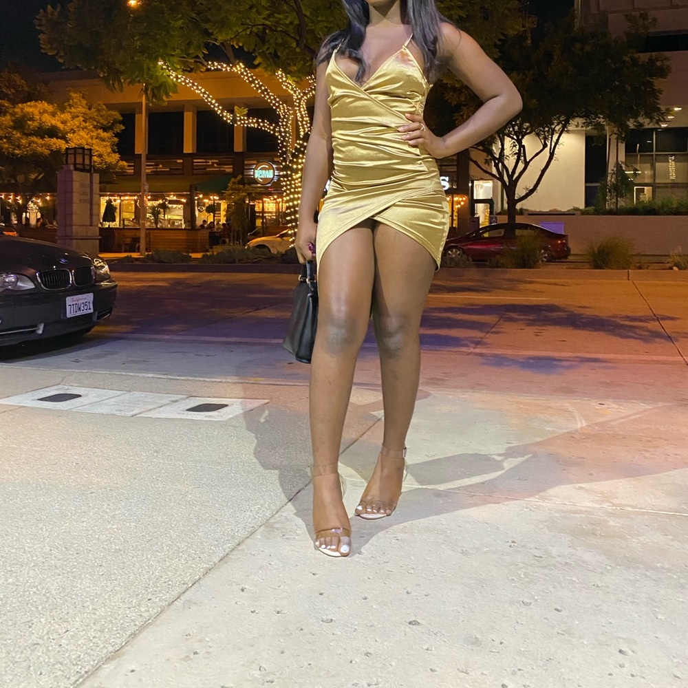 Fashion nova gold dress